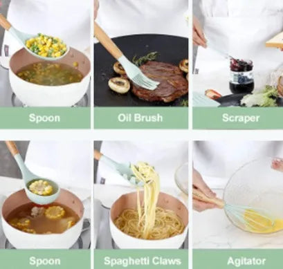 Utensílios de Cozinha de Silicone com 11 peças
