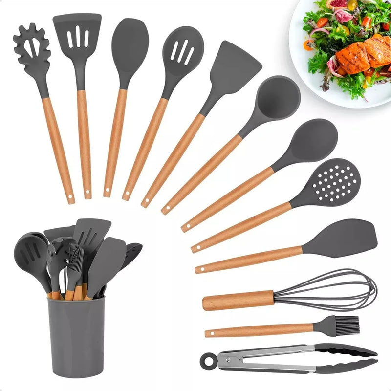 Utensílios de Cozinha de Silicone com 11 peças