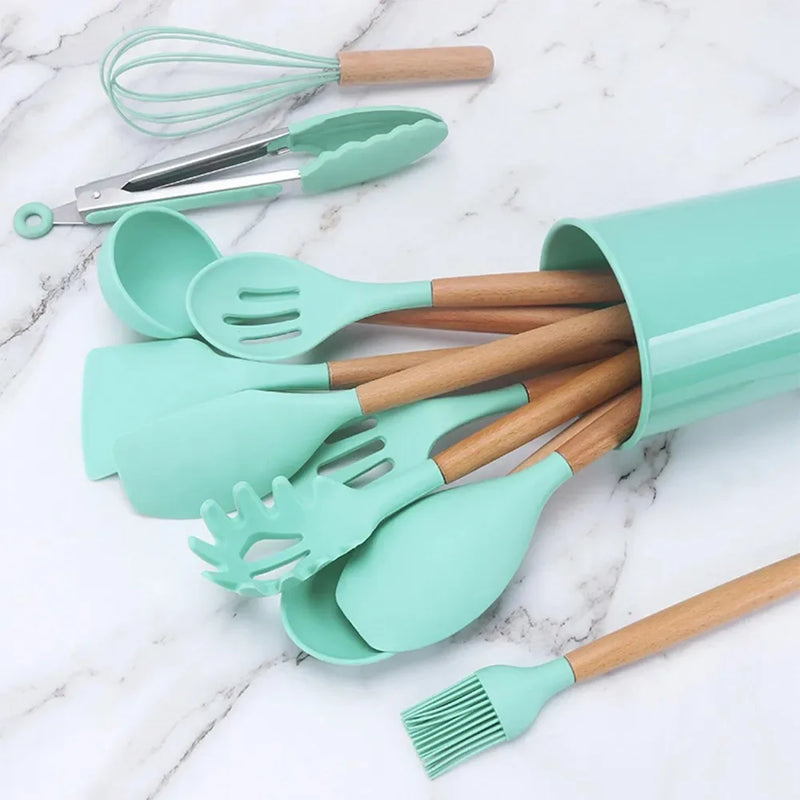 Utensílios de Cozinha de Silicone com 11 peças