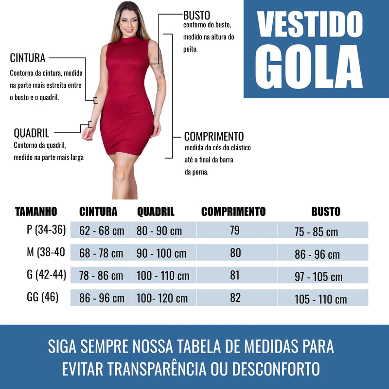 Vestido com gola
